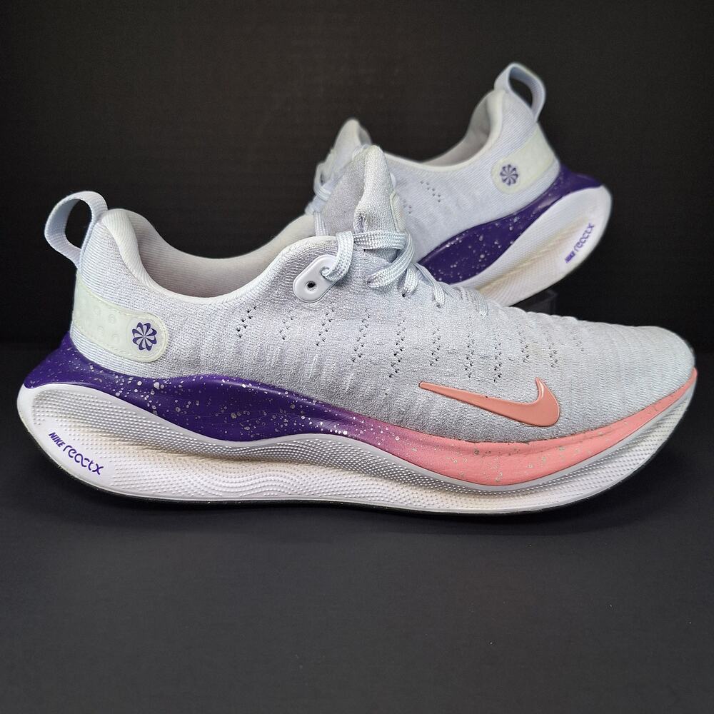 Nike ReactX Infinity Run Womens 9.5 Football Grey Court Purple FQ8777-085 Shoes